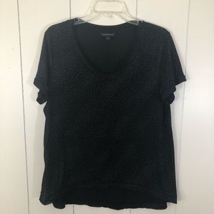 Rock & Republic Black Sparkle Top XL